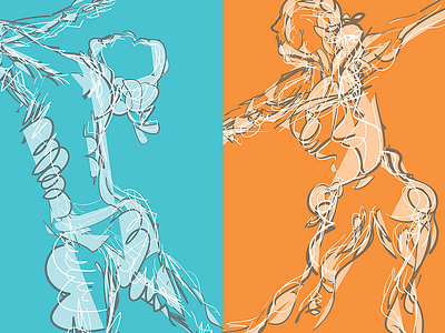 Movement Gestures dancers figure drawing gesture illustration