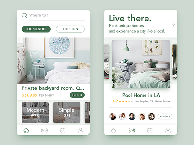 Get accommodation APP accommodation app book ui