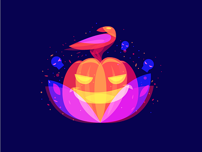 Halloween Night darkside halloween night overlay pumpkin raven