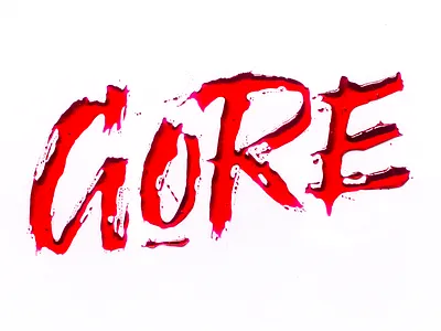 Gore blood candy gore halloween lettering