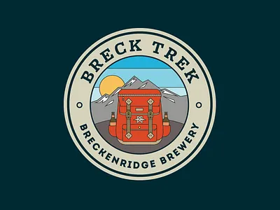 Breck Trek logo breckenridge brewery brewery illustration logo