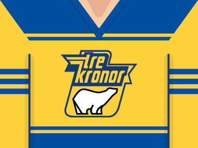 Sweden Hockey Jersey (1970's) bear hockey ice jersey national polar retro sport sweden team tre kronor