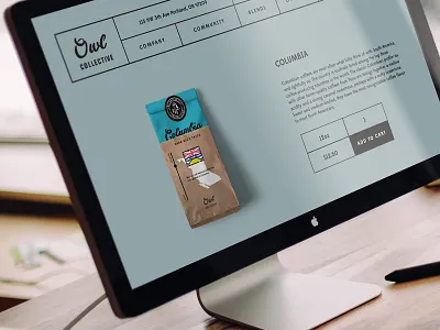 Owl Collective Website coffee shop website