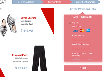 Daily UI 002 Credit Card Checkout daily ui
