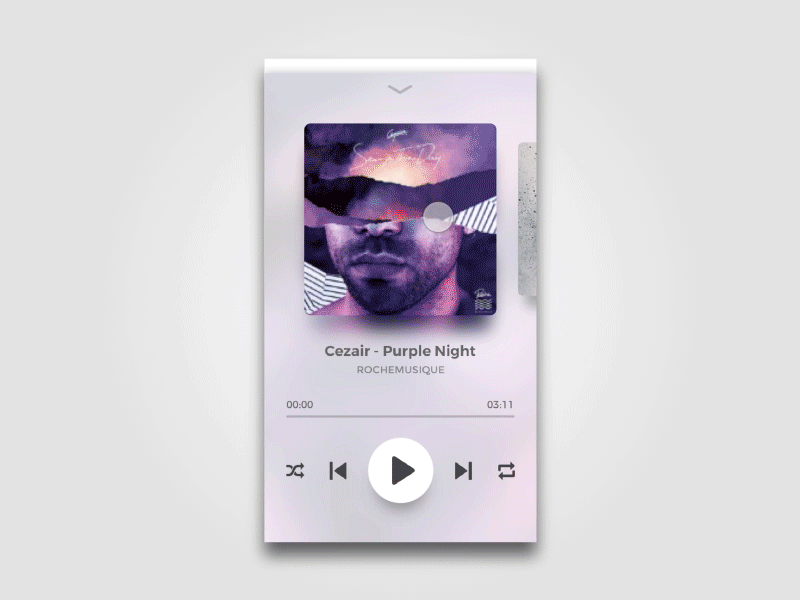 iOS style music player animation flinto interaction ios iphone mobile music player sketch