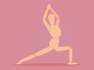 Yogi Doll asana calm character flat flat design illustration spa warrior wellness yoga zen