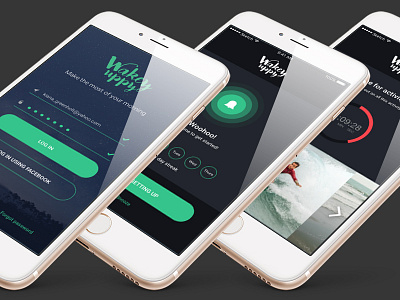 Wakey Uppy Shot alarm app ios iphone sketch ui user testing ux visual wireframe