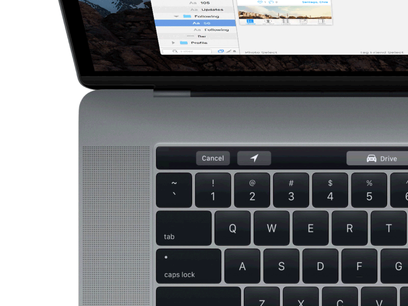 Touch Bar Vertical Swipe apple bar swipe touch