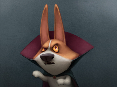 Trick or treat character design corgi halloween vampire