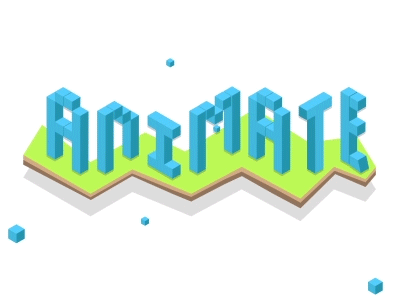 Animate animate animation build cubic flat isometric motion graphics up