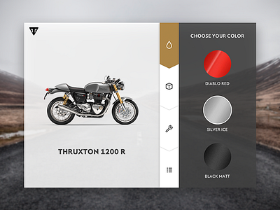 DailyUI - Day 007 006 dailyui motorcycle settings triumph