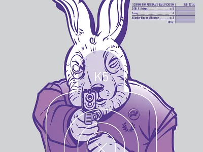 Rabbit Target aim gangster police practice rabbit shoot target