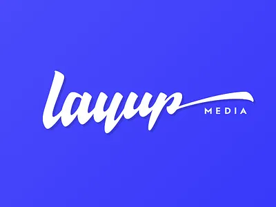 Layup Media agency branding creative freelance lettering logo media script tabor typography