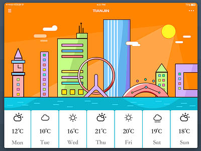 Ipad weather design draft the