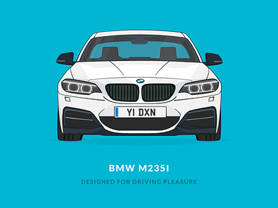 BMW M235i (F22) auto bhp bimmer bmw car f22 illustration m235i msport sports car vector