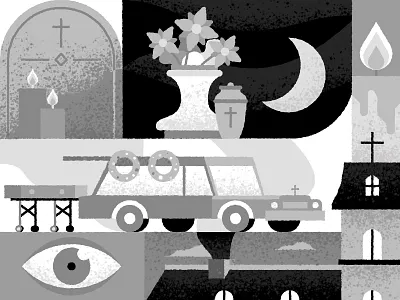 Happy Halloween! candle car dead flower funeral graveyard halloween pumpkin scare tombstone