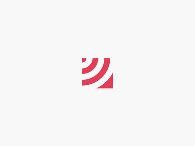 Sonar Logo branding design icon identity line logo red sonar square wifi wireless