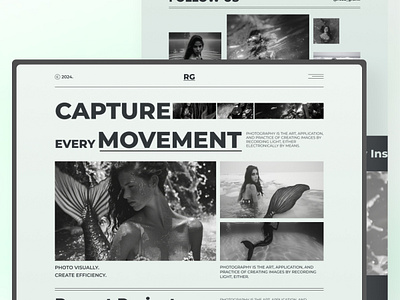 Modern Photography Portfolio Website 🌊📸 bold modern photography photography website uiux