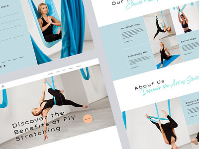 FlyFit Studio Website design sport stretching uiux webdesign