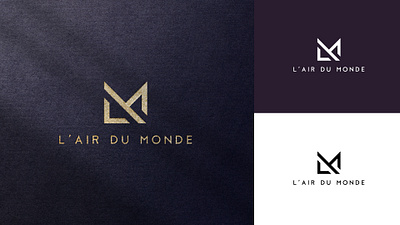 Logo Design L' AIR DU MONDE branding branding mockups creative logo custom logo flat gradients graphic design iconography logo logo concepts logo variations minimalist outlines vintage