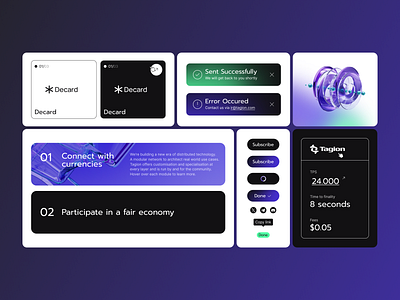 Tagion. Elements of the design system. design system ui ux web design webpage