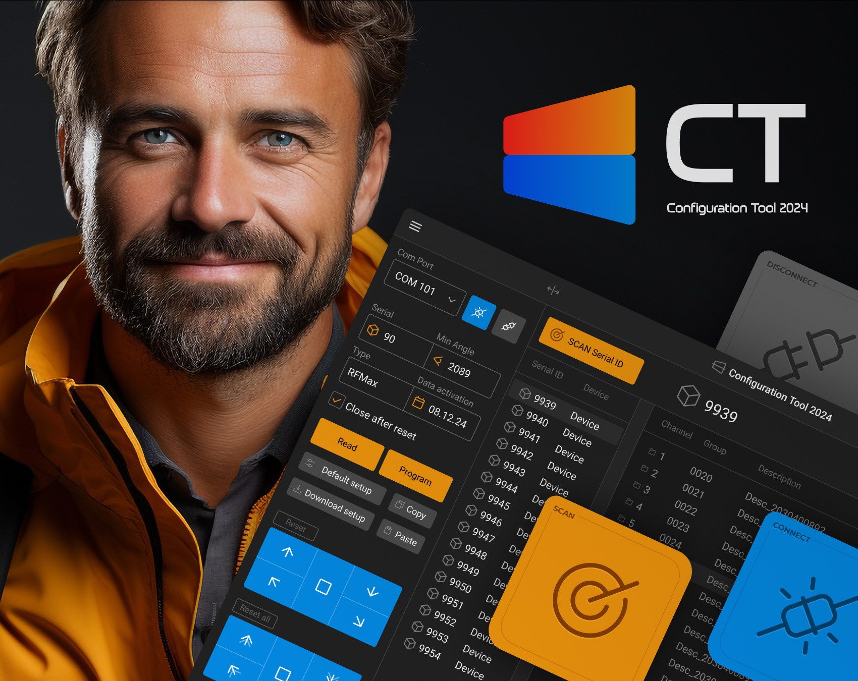 UI design for a curtains controller configurator design interface software ui user interface ux