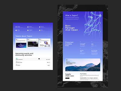 Tagion – Decentralized Finance Website UI/UX Design ui ux web design