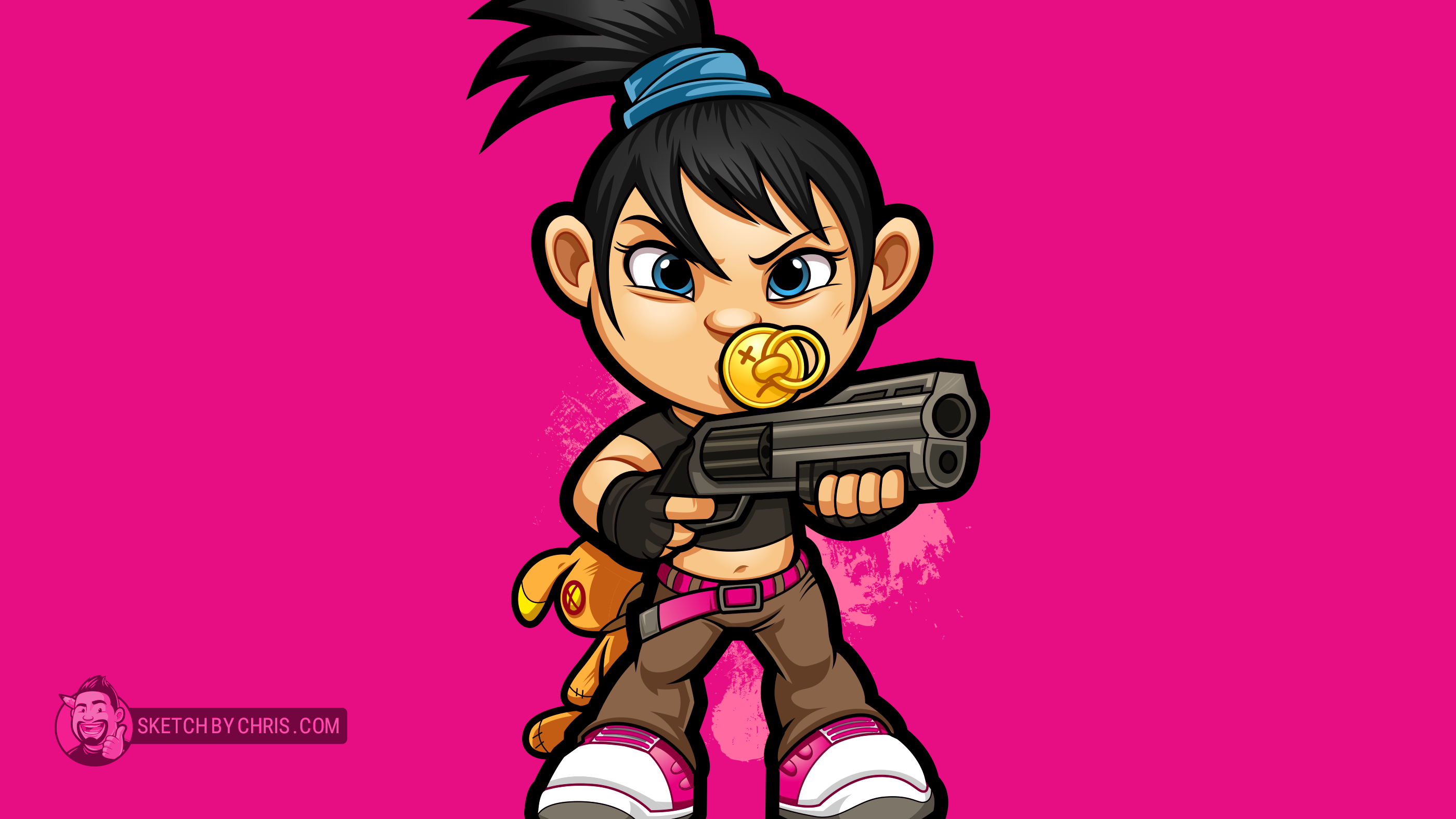 Bad Baby Girl baby bad bad girl cartoon cartoon illustration cartoon illustrator character design girl illustration logo vector