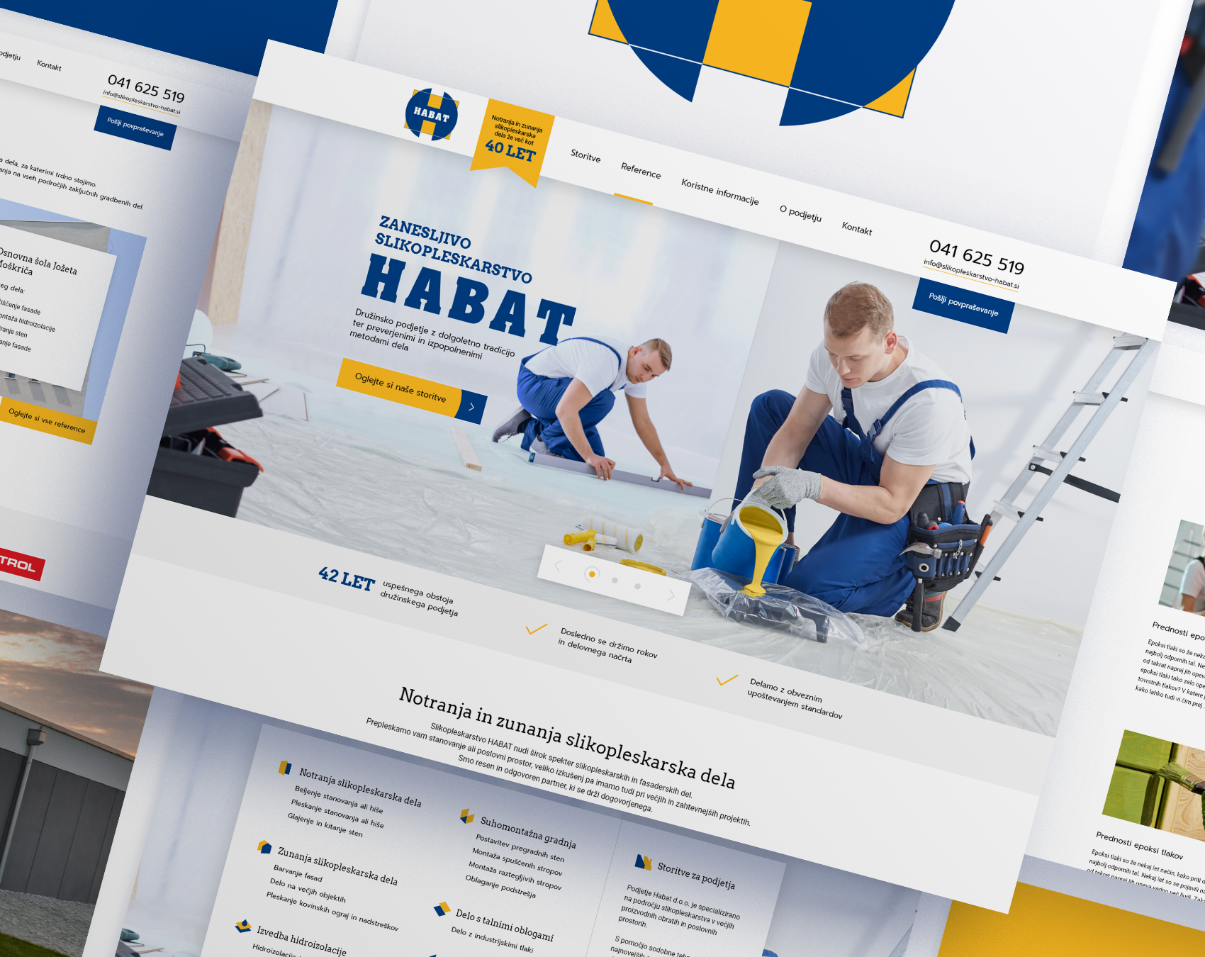 SEO-based website for a service company design paint site ui ux web website website development