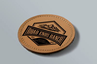 Emblem Logo Design for Road Ends Ranch 3d logo design