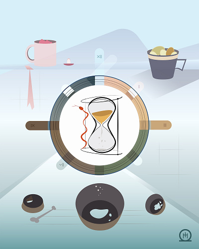 "The Emptiness of Time," 2025, Digital Art color