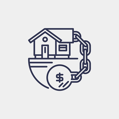 Mortgage Financial Strain icon design finance graphic design home icon illustration logo mortgage vector