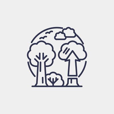 Deforestation and Carbon Storage icon carbon design forest graphic design icon illustration logo tree vector