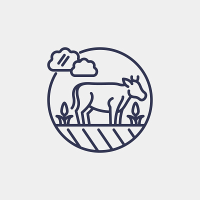 Farming Emissions icon corn cow design farm graphic design icon illustration logo vector