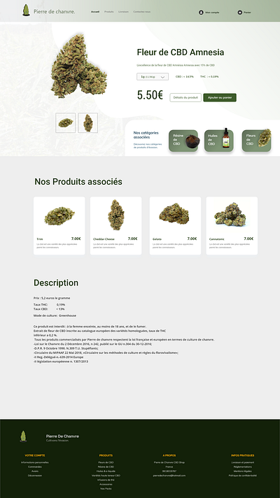 CBD Shop - Product page cbd design ecommerce product shop ui ux webdesign website weed