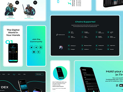 THOR Wallet Web Design Responsive dark neon responsive ui design uiux web design