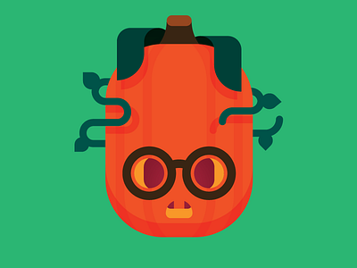 Tyler Nickell, a pumpkin. design flat halloween portrait pumpkin vector