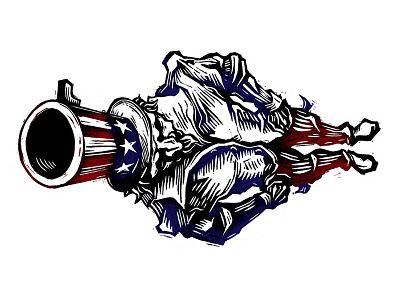 Land of the Gun america american editorial gun gun culture illustration violence