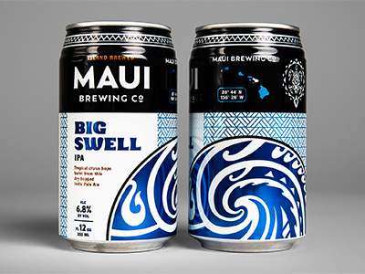 Maui Brewing Co — Big Swell IPA beer brand brewery cans hawaii identity packaging