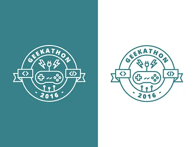 Geekathon Logo Concept badge concept design development game dev icon iconography logo