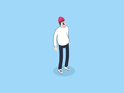 Dude illustration isometric