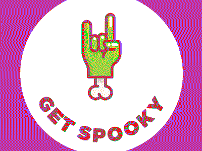 GET SPOOKY halloween neon party on rock on seizure spooky