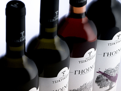 Wine Label Design for Tsikrikonis Winery artware design greekwine greekwinery label tsikrikonis wine