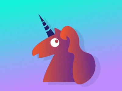 Unicorn after effects animation illustration messages stickers vector art