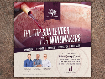 Wine Lending Ad finance lending vineyard wine