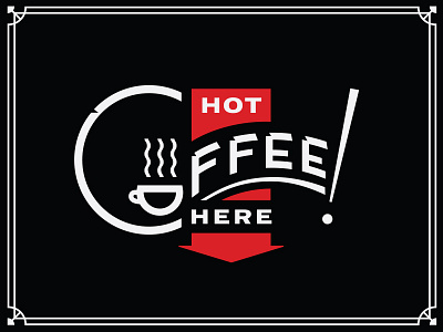 Hot Coffee 1920s 1930s cafe coffee diner lettering hot coffee lettering retro