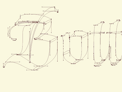 Bottail calligraphy curves gothic lettering logo logotype parallel pen type typeface typography