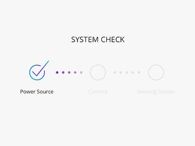 System Check check gradient progress indicator