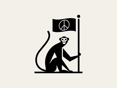 Peace animal flag india monkey peace save wwf