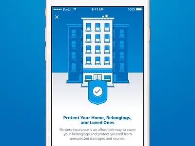 Renters Insurance Onboarding building illustration insurance ios onboarding renter renters